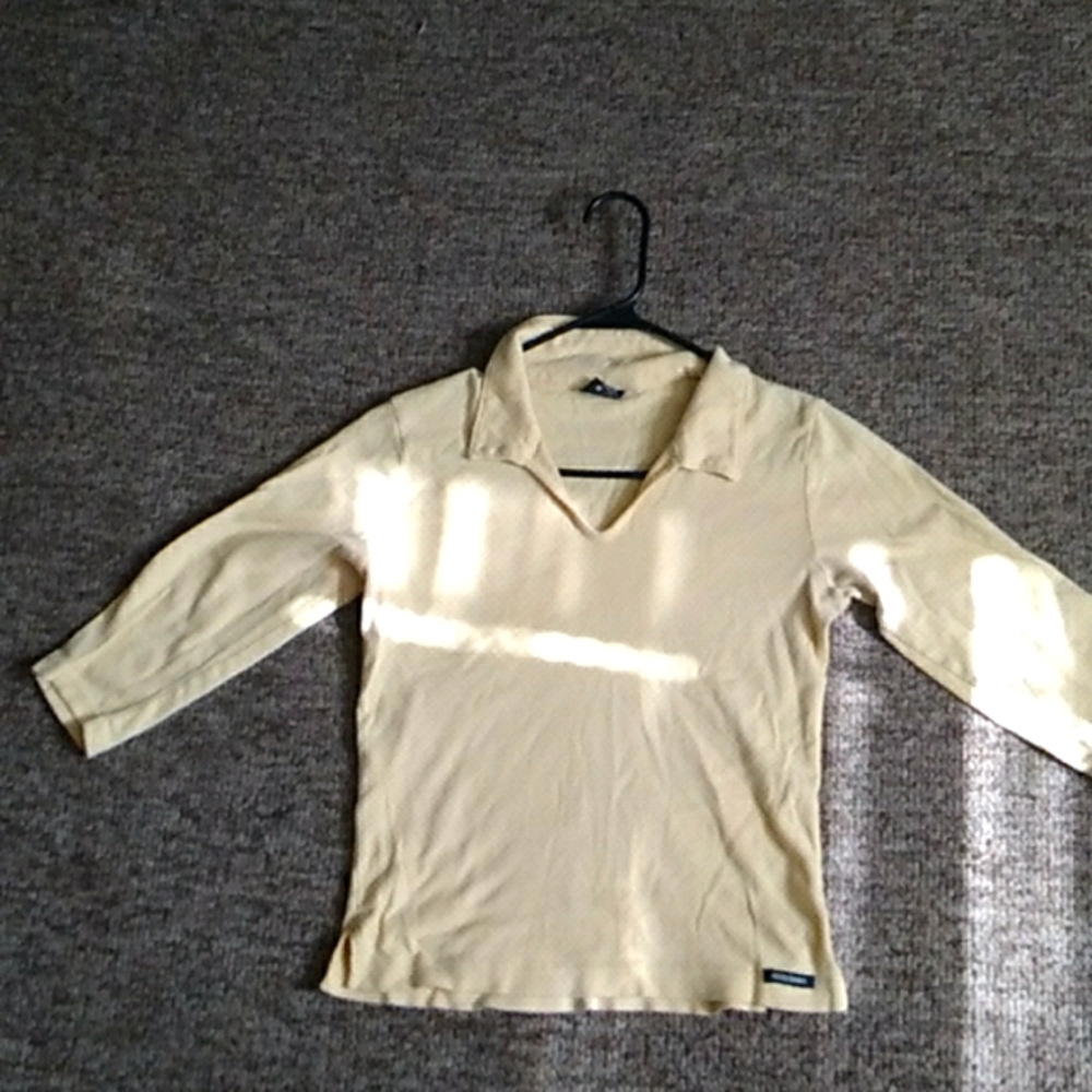 Mid-sleeve yellow Abercrombie top
